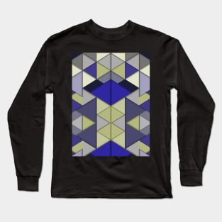 Origami Background In Retro Repeated Pattern Long Sleeve T-Shirt